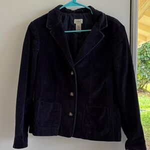 L.L. Bean corduroy blazer jacket women’s fall office business academia vintage